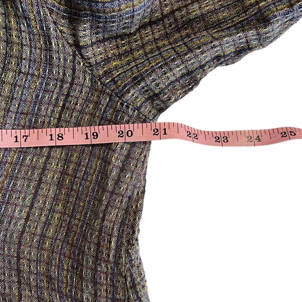 Flax Linen Colorful Button Up Textured Tunic Jack… - image 4